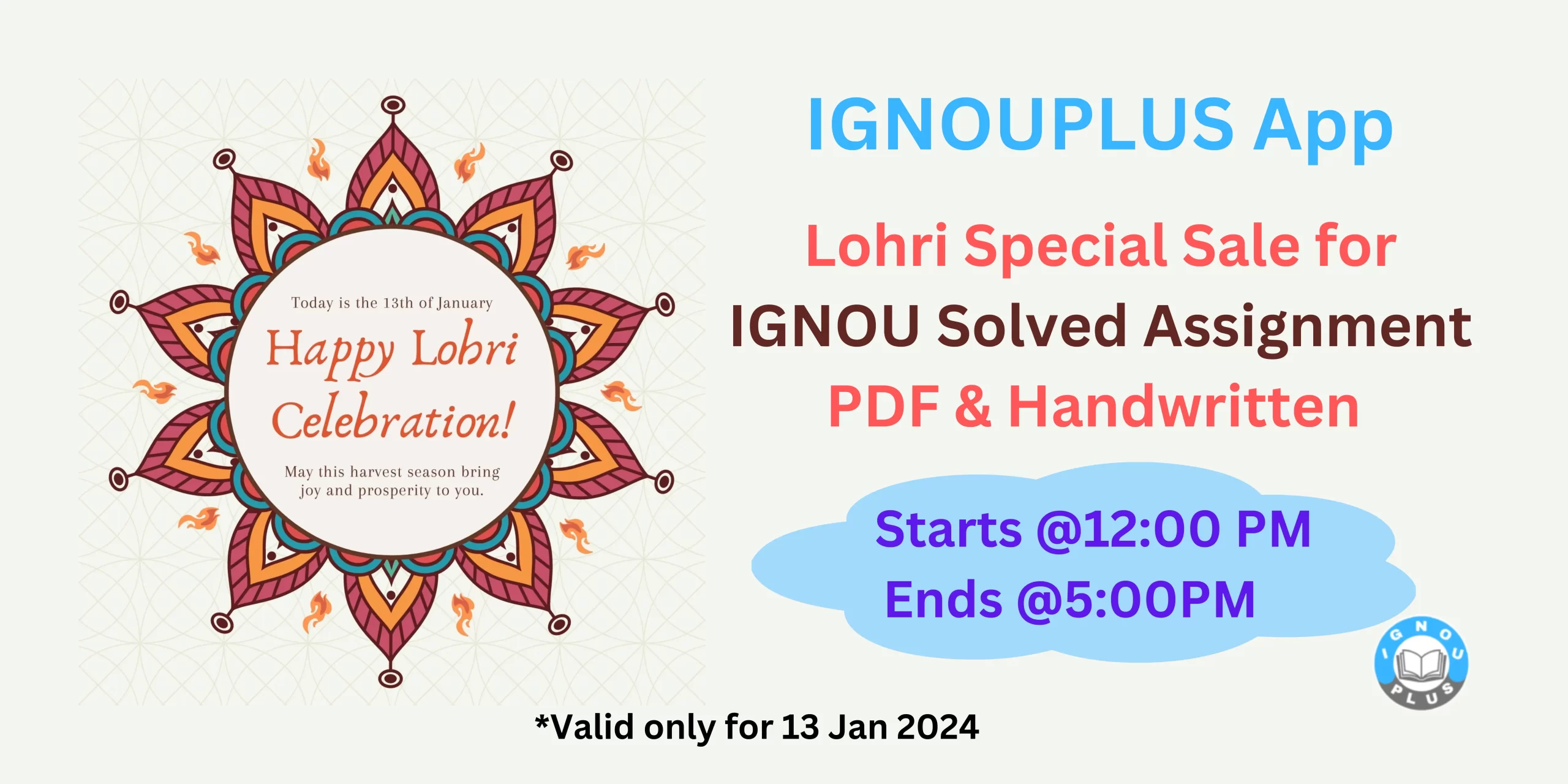 Lohri Special Sale for IGNOU Solved Assignment PDF’s & Handwritten Notes